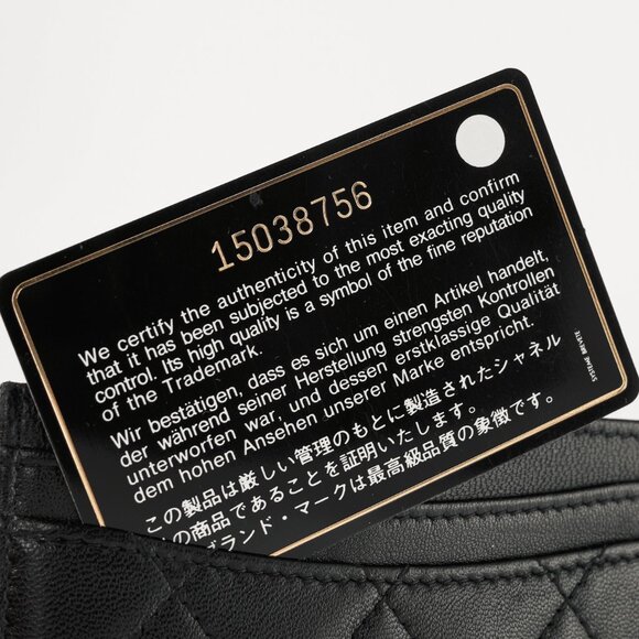 Chanel Black Lambskin Leather Quilted CC Card Holder - Picture 10 of 10